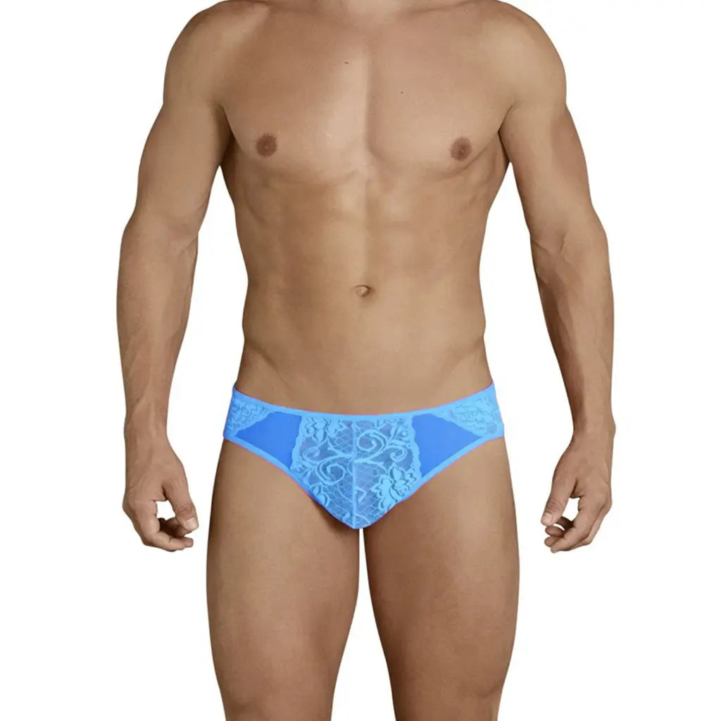 [ML-07385-LBL] Men’s Brief Underwear ML-07385 (Light Blue, Free)