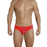 [ML-07385-RD] Men’s Brief Underwear ML-07385 (Red, Free)