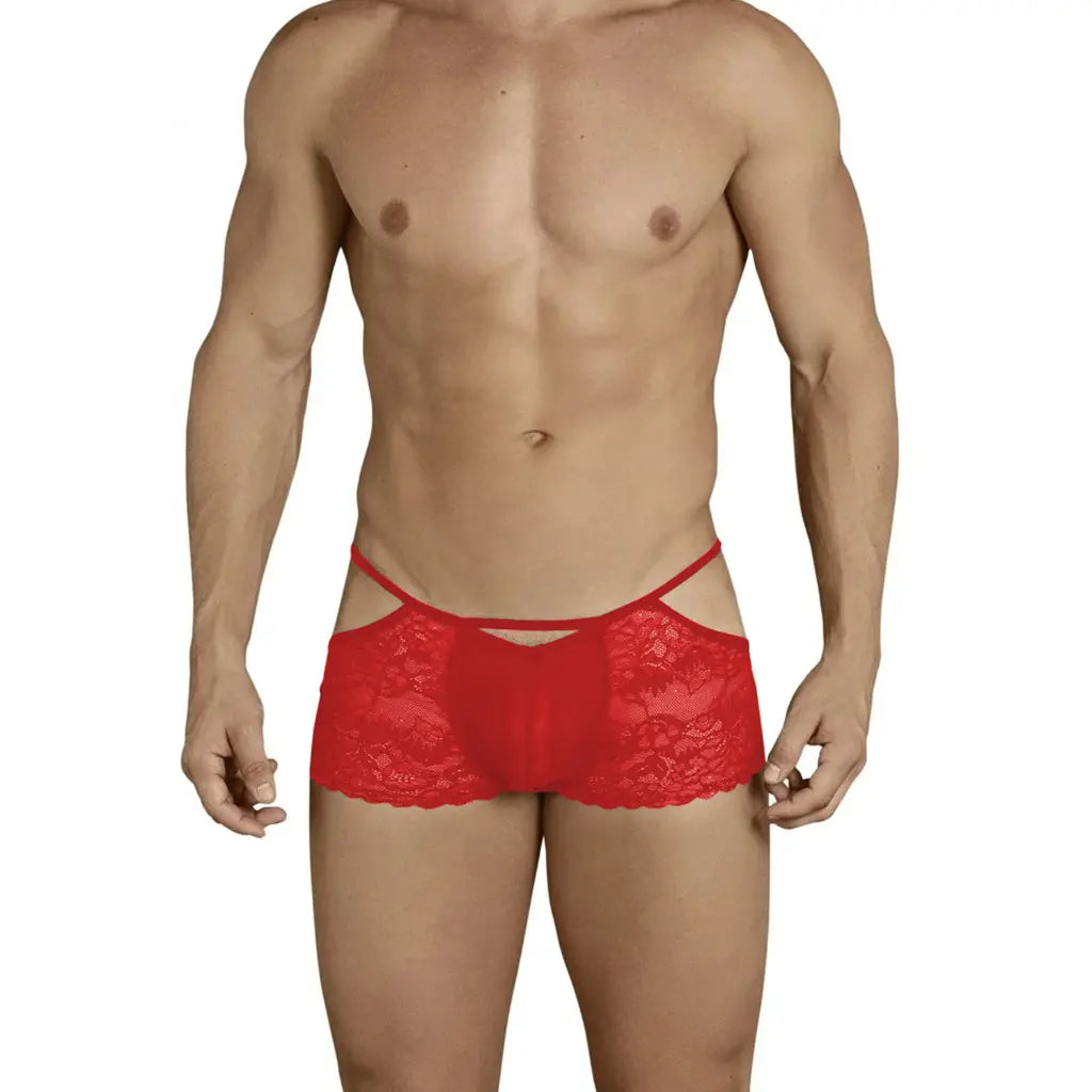 [ML-07387-RD] Men’s Boxer Underwear ML-07387 (Red, Free)