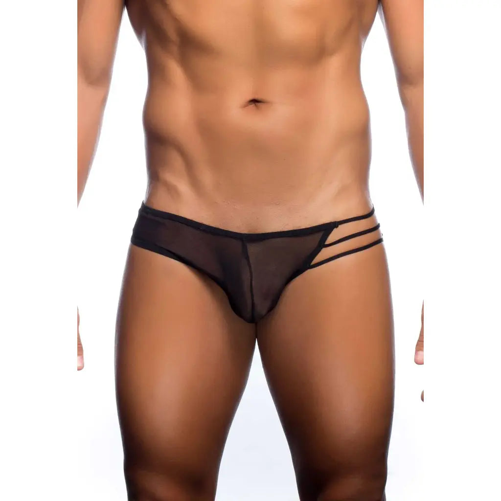 [ML-07214-BK] Men’s Brief Underwear ML-07214 (Black, Free)
