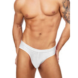 [ML-07210-WH] Men Brief Underwear ML-07210 (White, Free)