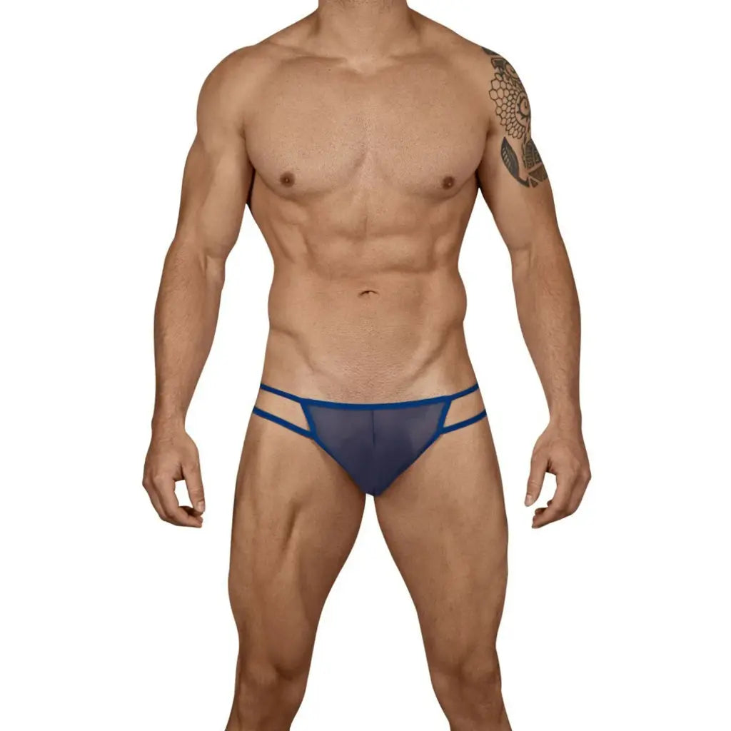 [ML-07225-NBL] Men’s Thong Underwear ML-07225 (Navy Blue, Free)
