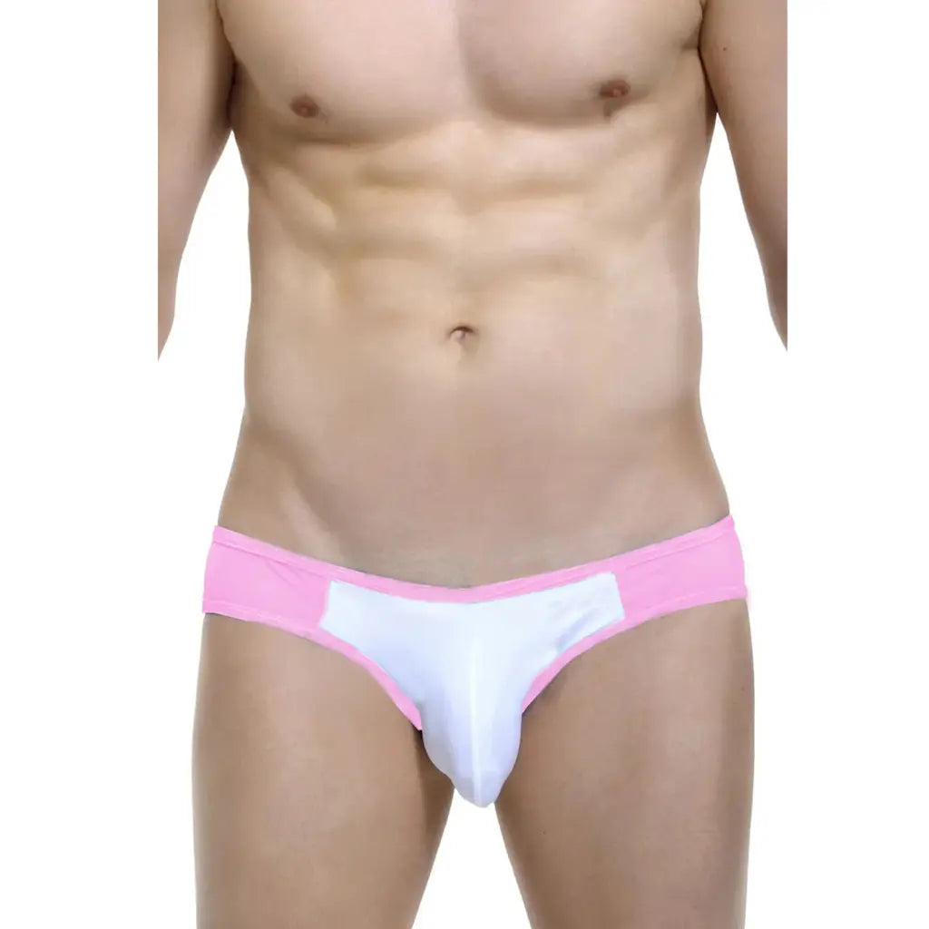 [ML-07171-LPI] Men’s Brief Underwear ML-07171 (Light Pink, Free)