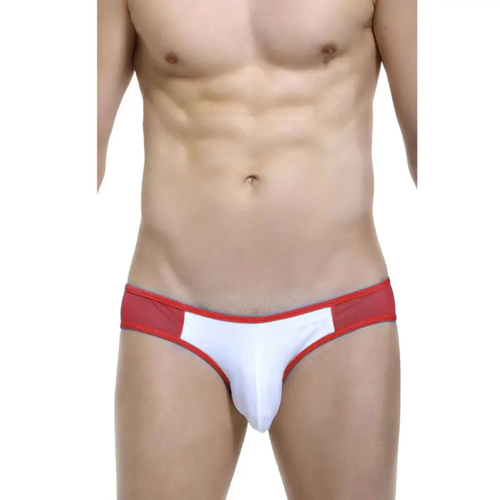 [ML-07171-RD] Men’s Brief Underwear ML-07171 (Red, Free)