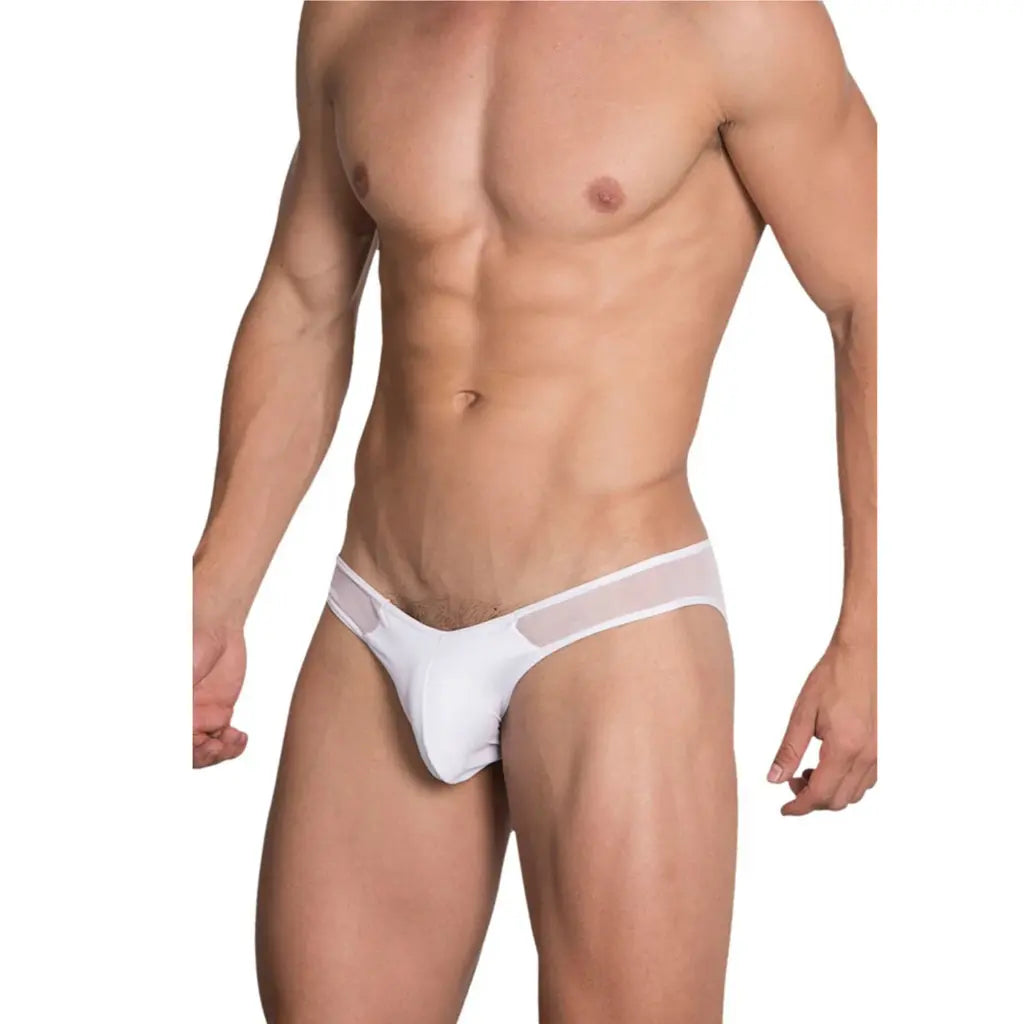 [ML-07172-WH] Men’s Brief Underwear ML-07172 (White, Free)