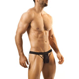[ML-07026-BK] Men’s Thong Underwear ML-07026 (Black, Free)