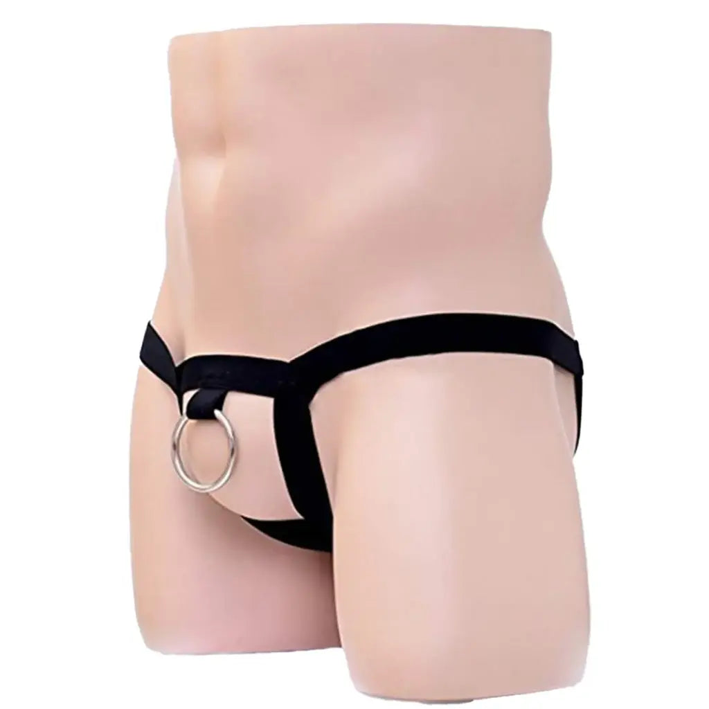 [ML-07036-BK] Men’s Harness Underwear ML-07036 (Black, Free)
