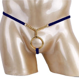 [ML-07040-NBL] Men’s Harness Underwear ML-07040 (Navy Blue, Free)