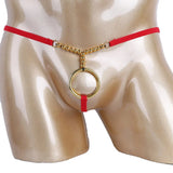 [ML-07040-RD] Men’s Harness Underwear ML-07040 (Red, Free)