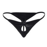 [ML-07552-BK] Men’s Thong Underwear ML-07552 (Black, Free)