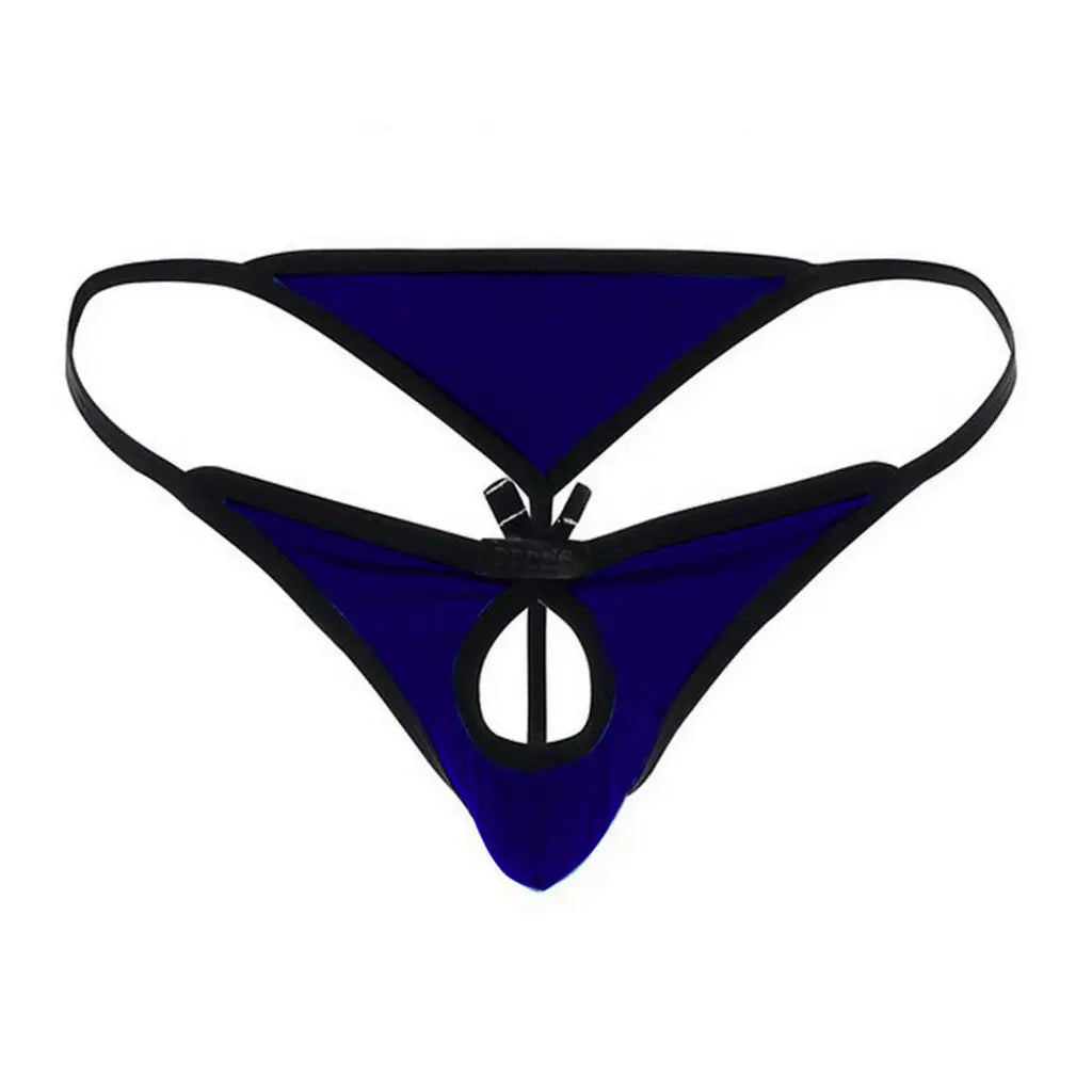 [ML-07552-NBL] Men’s Thong Underwear ML-07552 (Navy Blue, Free)