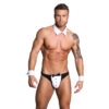 Men's Black and White Tuxedo Costume Brief  - ML-07905